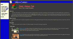 Desktop Screenshot of joker-games.com